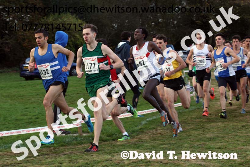 Senior men, 2016 National Cross Country Relays, Berry Hill Park, Mansfield. Photo: David T. Hewitson/Sports for All Pics